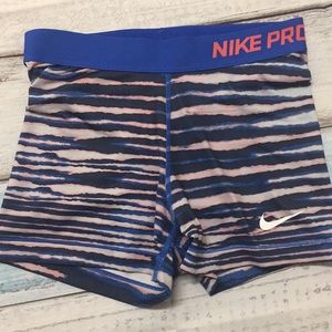 Blue Zebra Nike Pro Shorts